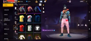 Top criminal dourado, coelhao do Black, numa preto e branco - Free Fire