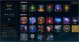Conta League of Legends Diamante IV - Level 260, 190 Skins LOL