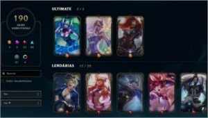 Conta League of Legends Diamante IV - Level 260, 190 Skins LOL