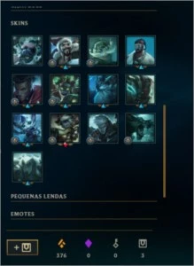 Conta League of Legends Diamante IV - Level 260, 190 Skins LOL