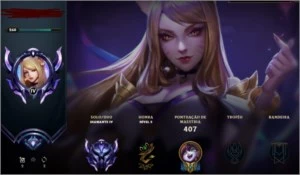 Conta League of Legends Diamante IV - Level 260, 190 Skins LOL