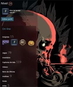 Acc STEAM C/ FIFA 23, MH RISE e mais - lvl 23 - (ÚNICO DONO)