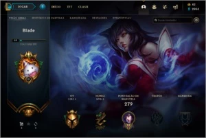 Conta LoL criada na season 1, com 132 campeões e 66 skins - League of Legends