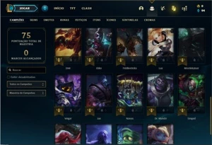 Conta Ferro 1 com 34 Champs e 2 Skins - League of Legends LOL