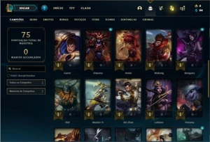 Conta Ferro 1 com 34 Champs e 2 Skins - League of Legends LOL