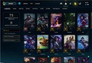 Conta Ferro 1 com 34 Champs e 2 Skins - League of Legends LOL