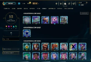 Platina 2 com 50 Champs e 11 Skins - League of Legends LOL