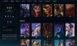 CONTA LOL VARIAS SKINS - League of Legends