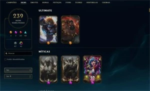 CONTA LOL VARIAS SKINS - League of Legends