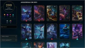 Conta LoL, nv 350, 299 skins, todos os champs - League of Legends