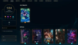 Conta League of Legends Full Acesso - 74 Champs e 104 Skins LOL