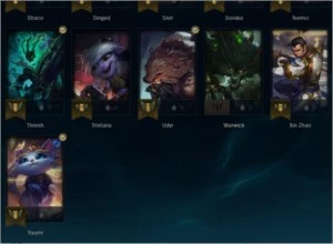 Conta mestre 1pdl, 37 champions, honra 2, 14 skins - League of Legends LOL