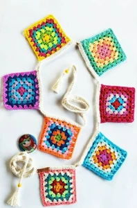 Kit Decoração Boho em Crochê (03 Peças) - Artesanato e Personalizados