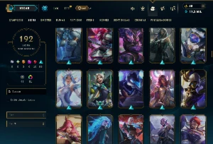 Ferro 4 com TODOS os Champs e 192 Skins ( SUP / MID / ADC ) - League of Legends LOL