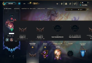 Ferro 4 com TODOS os Champs e 192 Skins ( SUP / MID / ADC )