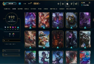 Ferro 4 com TODOS os Champs e 192 Skins ( SUP / MID / ADC ) - League of Legends LOL
