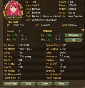 Conta PW BR WF R8 UP3 (server cassiopeia) - Perfect World