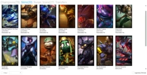 CONTA - PRATA 1 - 79 CHAMPS - 20 SKINS - 5 RUNAS PAGES - League of Legends LOL