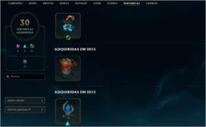 Conta lolzinho 292 skins conta antiga + valval com skins - League of Legends