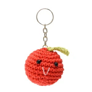 Chaveiro Mini Maçã Amigurumi - Artesanato e Personalizados