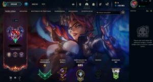 Conta League of Legends 1280 skins LOL