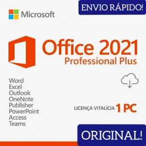 Office Profissional Plus 2021 Licença Vitalicia 1 Máquina - Softwares and Licenses