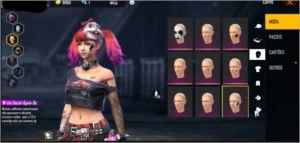 CONTA FREE FIRE COM 1 PASSE E VARIAS SKINS