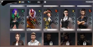 CONTA FREE FIRE COM 1 PASSE E VARIAS SKINS