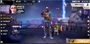 CONTA FREE FIRE COM 1 PASSE E VARIAS SKINS
