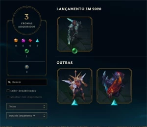 CONTA EGIRL 69 SKINS GOLD - League of Legends LOL