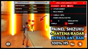 Free Fire Painel Shizuku Aimbot 100% Hs + Antena Radar Vip