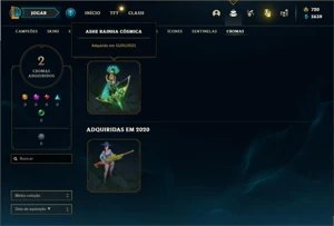 Conta bronze 3 com 47 Champs e 21 skins + 720 RP - League of Legends LOL