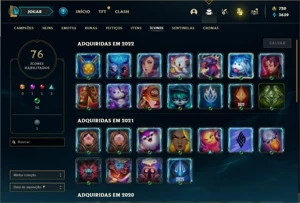 Conta bronze 3 com 47 Champs e 21 skins + 720 RP - League of Legends LOL