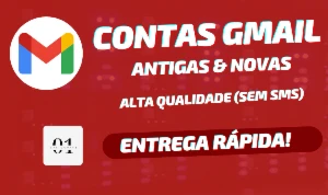 CONTAS GMAIL + 6 A 9 MESES [ALTA QUALIDADE] + SEM SMS - Redes Sociais