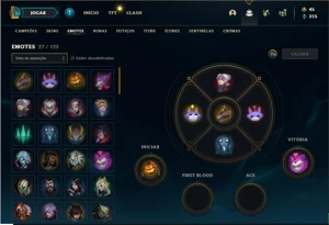 Conta prata 4 com 27 Champs e 16 Skins - League of Legends LOL
