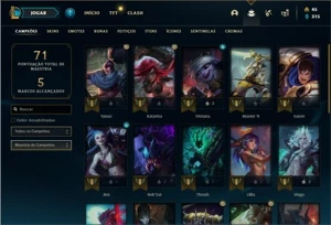 Conta prata 4 com 27 Champs e 16 Skins - League of Legends LOL