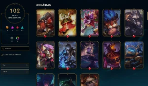 CONTA LOL - LVL 213 - 120 Champions - 102Skins - FULL ACESSO - League of Legends