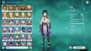 Genshin Impact - Ar55 , 10 Personagens T5 E 2 Armas T5 + Ski