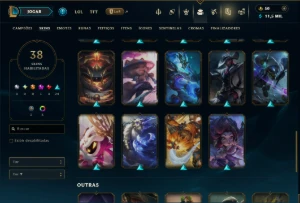 Unranked com 50 Champs e 38 Skins - League of Legends LOL