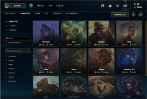 Conta bronze 1 com 146 Champs e 109 Skins + 4 Vitoriosas - League of Legends LOL