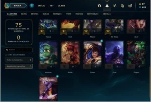 Conta unranked com 11 skins e 26 champs - League of Legends LOL