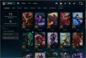 Conta unranked com 11 skins e 26 champs - League of Legends LOL