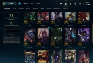 Conta unranked com 11 skins e 26 champs - League of Legends LOL