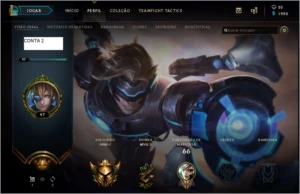 Conta - GOLD 1 - 43 CHAMPS - 20 SKINS - EZREAL PULSEFIRE - League of Legends LOL