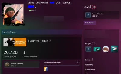 Conta Steam com CS - Counter Strike