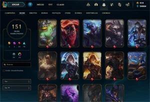 CONTA LOL - LVL 380+ - 151 SKINS R$500,00 GASTO (ÚNICO DONO) - League of Legends