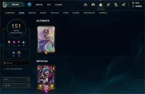 CONTA LOL - LVL 380+ - 151 SKINS R$500,00 GASTO (ÚNICO DONO) - League of Legends