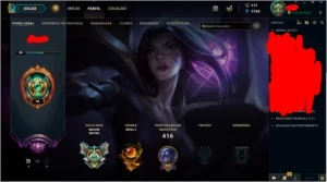 Conta lol Mestre 100 champs 76 skins - League of Legends