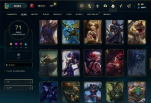 Bronze 3 com TODOS os champs e 71 Skins + 1.4kk de Master Yi - League of Legends LOL