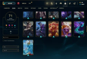 Bronze 3 com TODOS os champs e 71 Skins + 1.4kk de Master Yi - League of Legends LOL